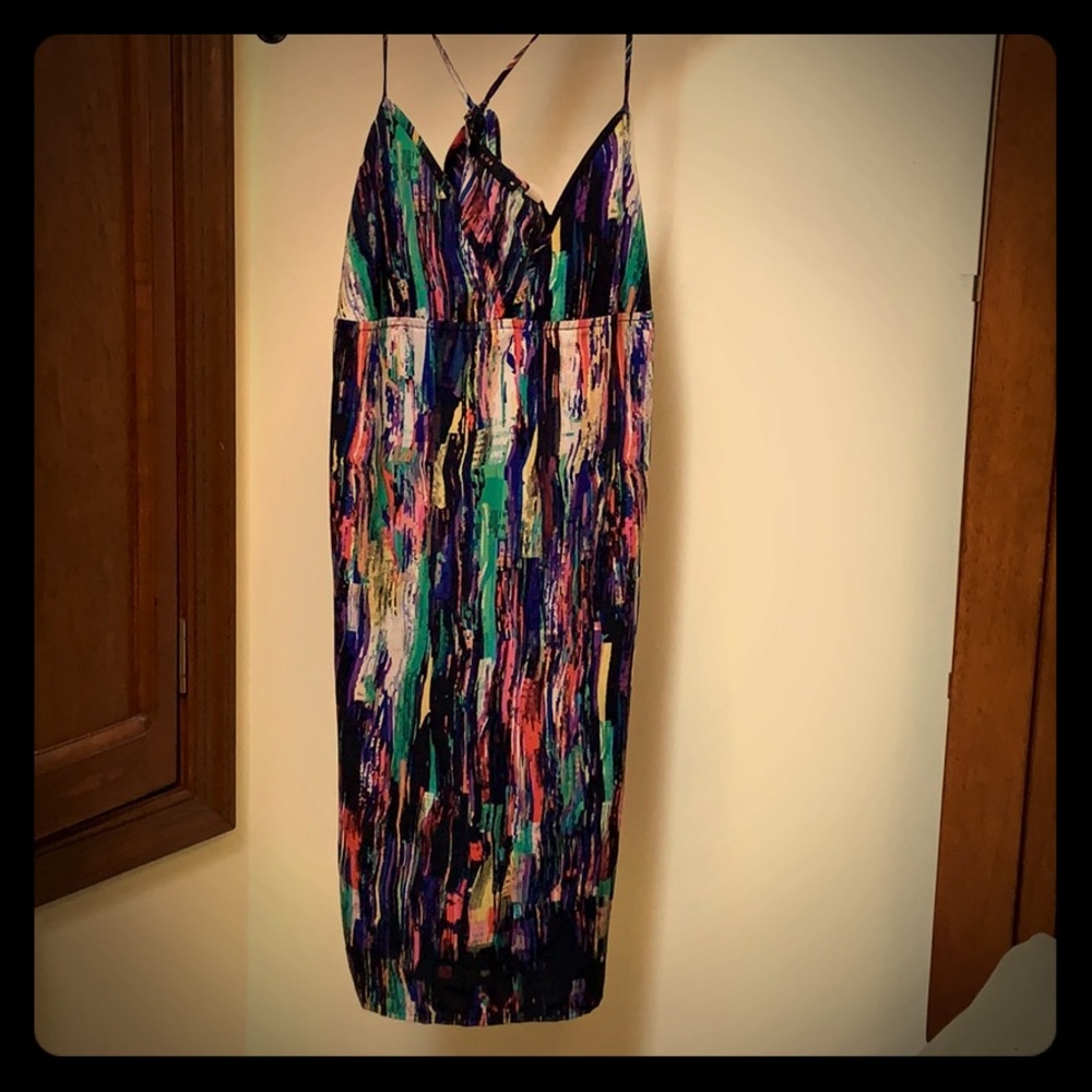 Silence + Noise Colorful Strappy Mini Dress